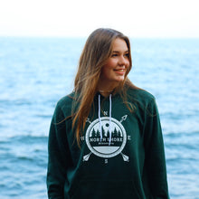 Load image into Gallery viewer, North Shore Minnesota Green hooded sweatshirt