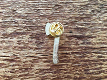Load image into Gallery viewer, Butterfly clasp on back of axe pin