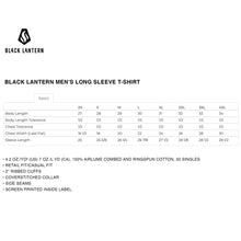 Load image into Gallery viewer, long sleeve tshirt sizing chart