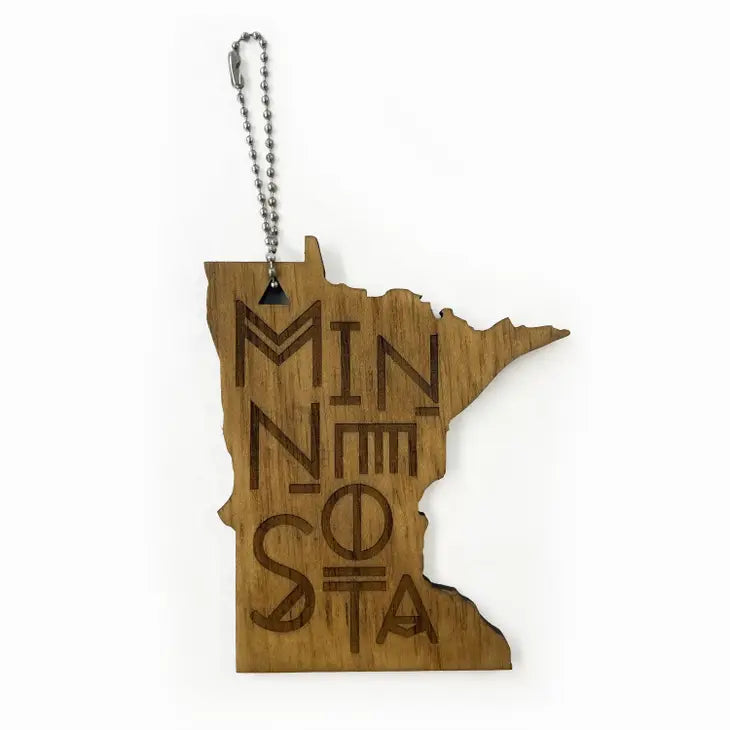 Wood Minnesota Keychain Zenith Adventure