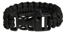 Load image into Gallery viewer, black survival bracelet