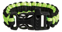 Load image into Gallery viewer, green and black survival bracelet