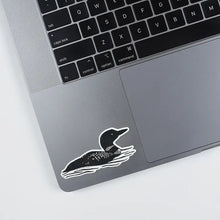 Load image into Gallery viewer, black loon sticker on laptop