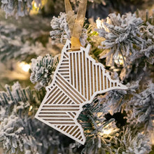 Load image into Gallery viewer, Wooden Minnesota holiday ornament by Bailey Builds.