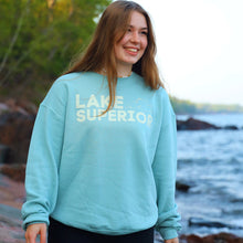 Load image into Gallery viewer, Lake Superior light blue crewneck