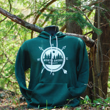 Load image into Gallery viewer, North Shore Minnesota Green hooded sweatshirt