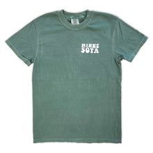 Load image into Gallery viewer, front of green tshirt that says Minnesota
