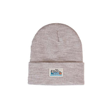 Load image into Gallery viewer, Oatmeal beanie with lake freighter and Lake Superior patch