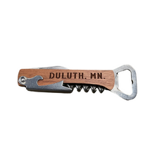 Load image into Gallery viewer, Duluth, Minnesota corkscrew and bottle opener