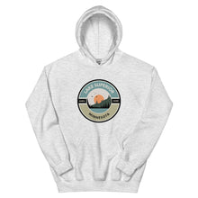 Load image into Gallery viewer, Ash grey sweatshirt with a circle design that says Lake Superior Minnesota North Shore