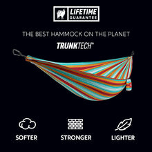Load image into Gallery viewer, Grand Trunk lifetime guarantee for Trunktech hammocks