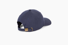 Load image into Gallery viewer, metal clasp on back of navy hat