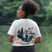 Load image into Gallery viewer, Back of tshirt showing loon in nature