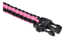 Load image into Gallery viewer, pink and black survival bracelet clasp