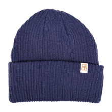 Load image into Gallery viewer, Blue beanie hat with tree logo