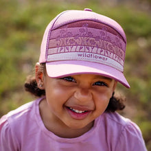 Load image into Gallery viewer, Little girl wearing pink wildflower hat