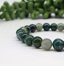 Load image into Gallery viewer, green and teal agate gemstone bracelet