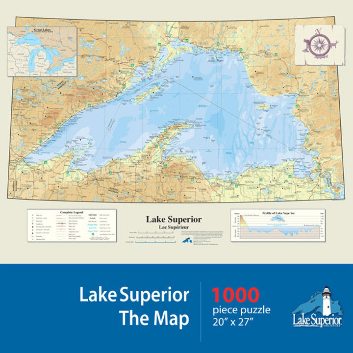 Lake Superior Map Puzzle Zenith Adventure