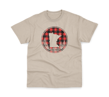 Load image into Gallery viewer, Buffalo plaid logo Minnesota cream t-shirt