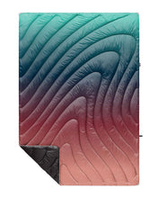 Load image into Gallery viewer, Rumpl blanket. teal to light pink fade