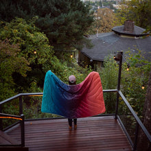 Load image into Gallery viewer, women standing on porch holding up blanket
