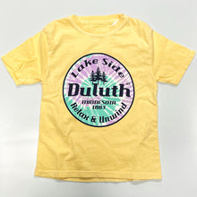 Load image into Gallery viewer, Yellow lake side Duluth Minnesota t-shirt