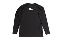 Load image into Gallery viewer, back of paddle shirt that has a white loon on it