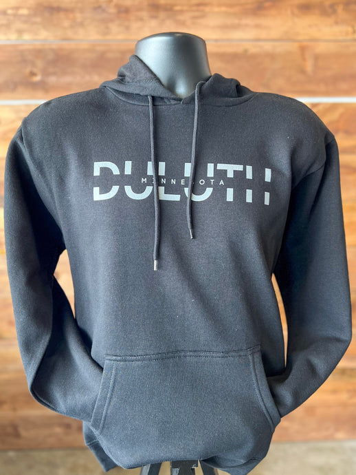 Duluth Minnesota black hooded sweatshirt
