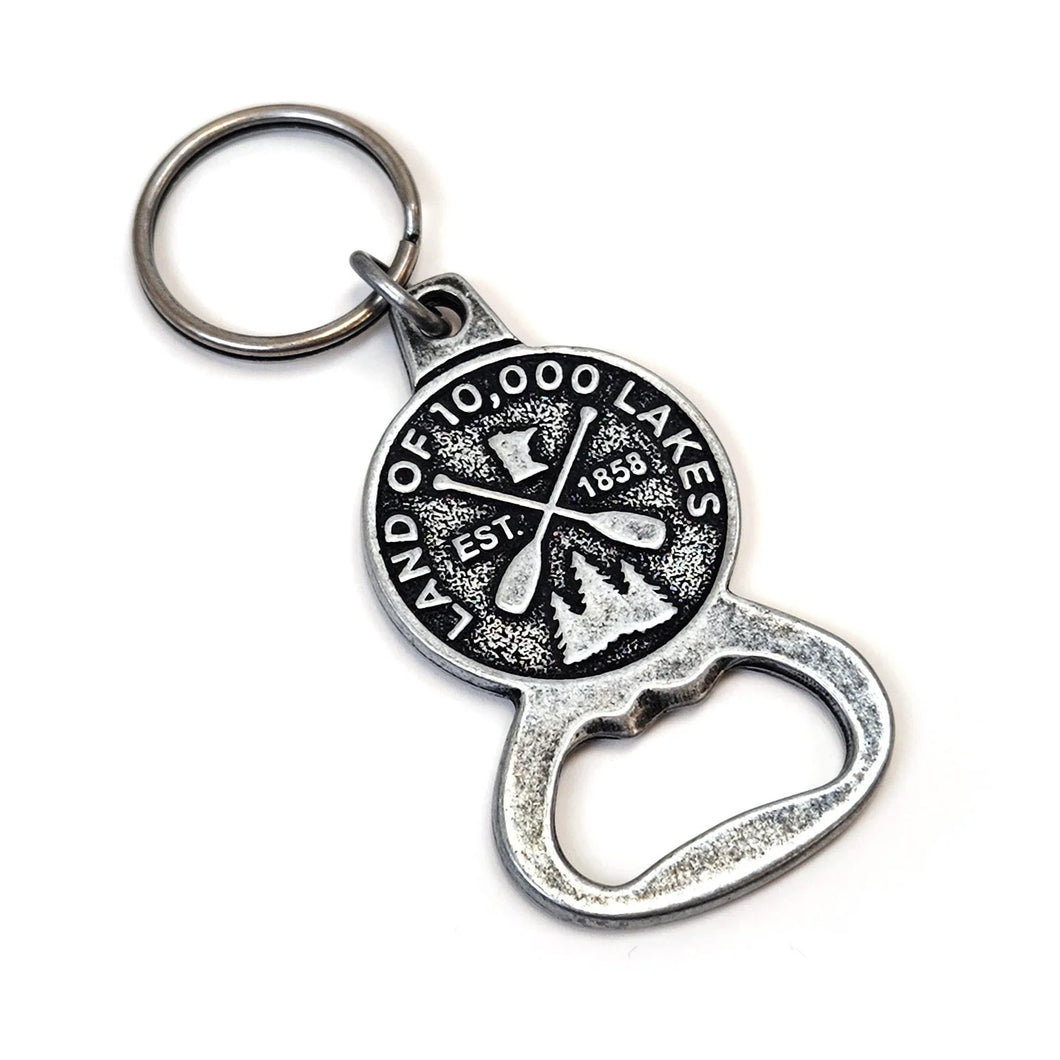 Land of 10,000 Lakes keychain and bottle opener