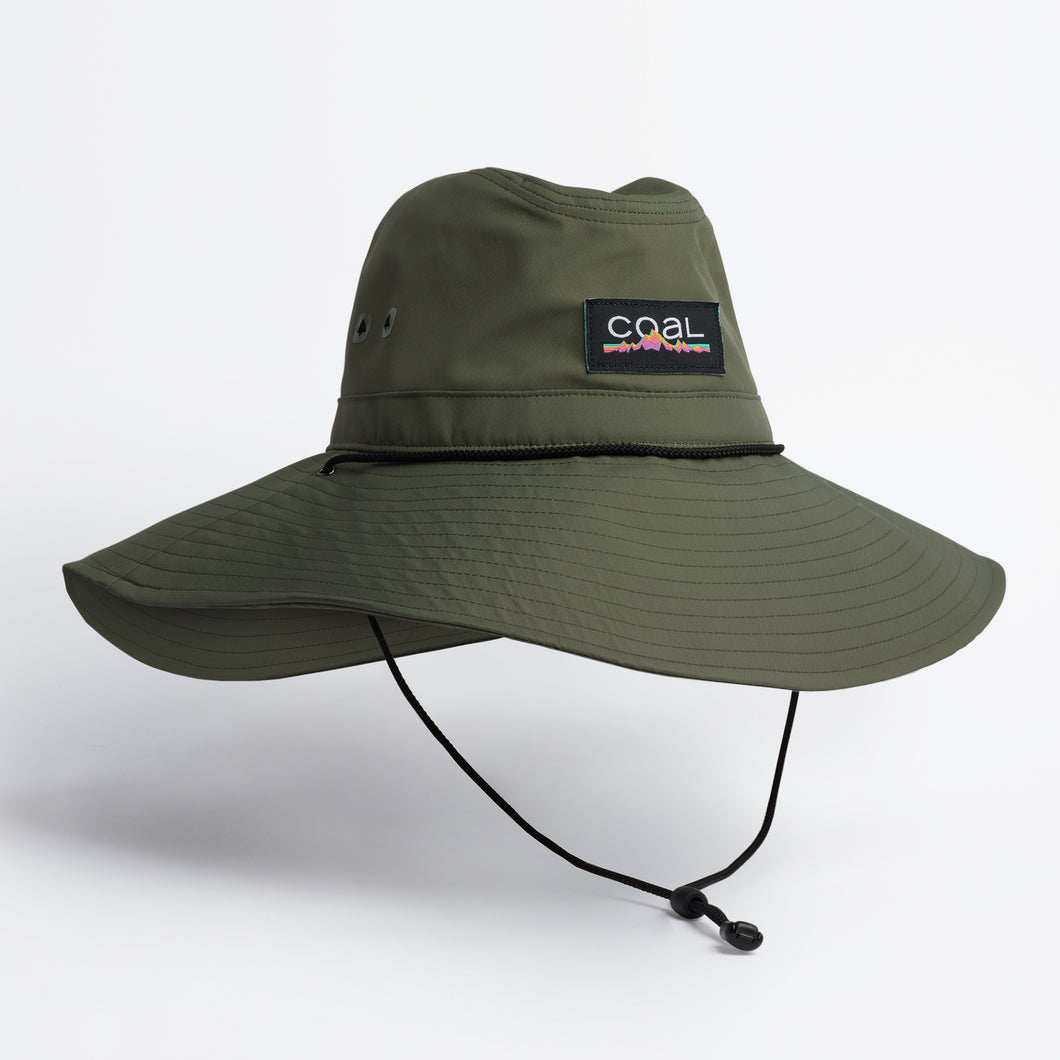 olive wide brimmed lifeguard hat