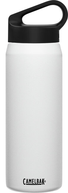 White carry cap Camelbak water bottle