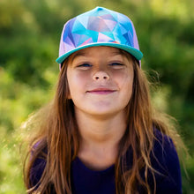 Load image into Gallery viewer, Little girl wearing pink and teal hat
