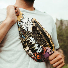Load image into Gallery viewer, nature inspired fanny pack being worn by man
