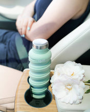 Load image into Gallery viewer, Sage water bottle in a cupholder
