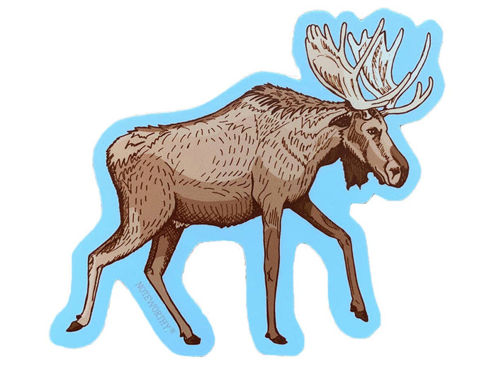 Majestic moose sticker