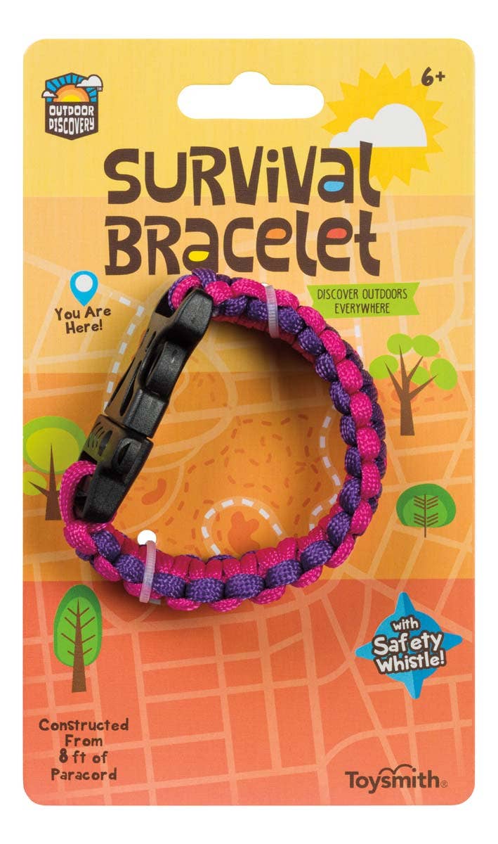 Craft County Survival Bracelet Kit – 20ft Paracord & Firestarter/Whistle Buckle – Make Your Own Emergency Bracelet