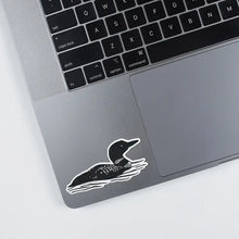 Load image into Gallery viewer, black loon sticker on laptop
