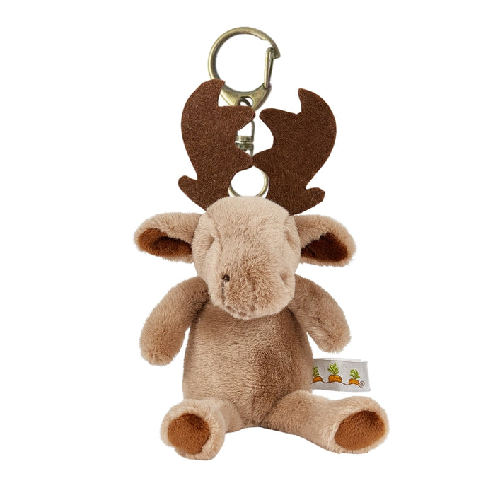 keychain with a stuffed moose on it