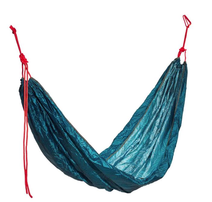 Blue outdoor and camping hammock