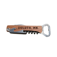 Load image into Gallery viewer, Duluth, Minnesota corkscrew and bottle opener
