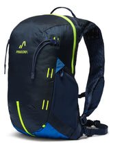 Load image into Gallery viewer, Dark navy backpack with lime green accents
