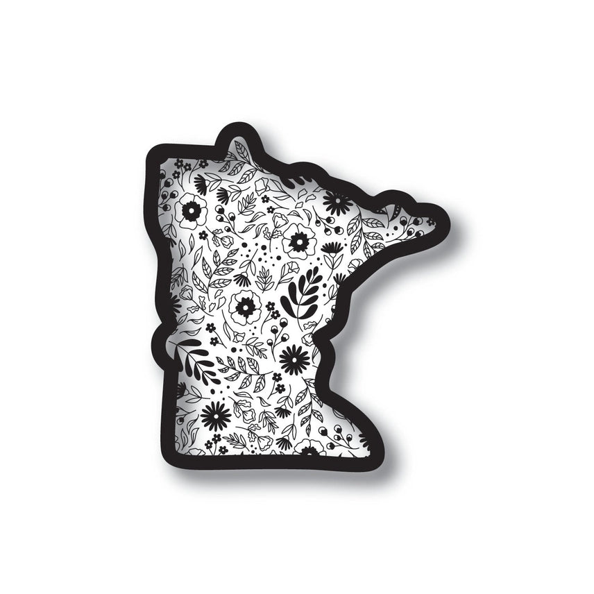 Minnesota Clear Floral Sticker