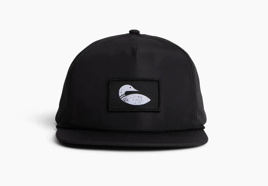 Black hat with white loon on it