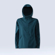 Load image into Gallery viewer, Teal hooded women&#39;s windbreaker
