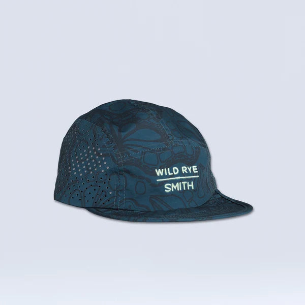Wild Rye and Smith waterproof hat that is teal floral