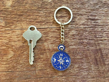 Load image into Gallery viewer, Keychain next to a key for size comparison
