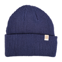 Load image into Gallery viewer, Blue beanie hat with tree logo
