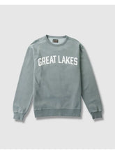 Load image into Gallery viewer, Sunwashed blue Great Lakes crewneck sweatshirt
