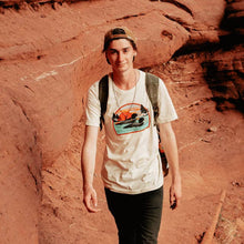Load image into Gallery viewer, Boy hiking wearing vintage loon t-shirt
