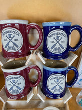 Load image into Gallery viewer, Red and blue minnesota mugs
